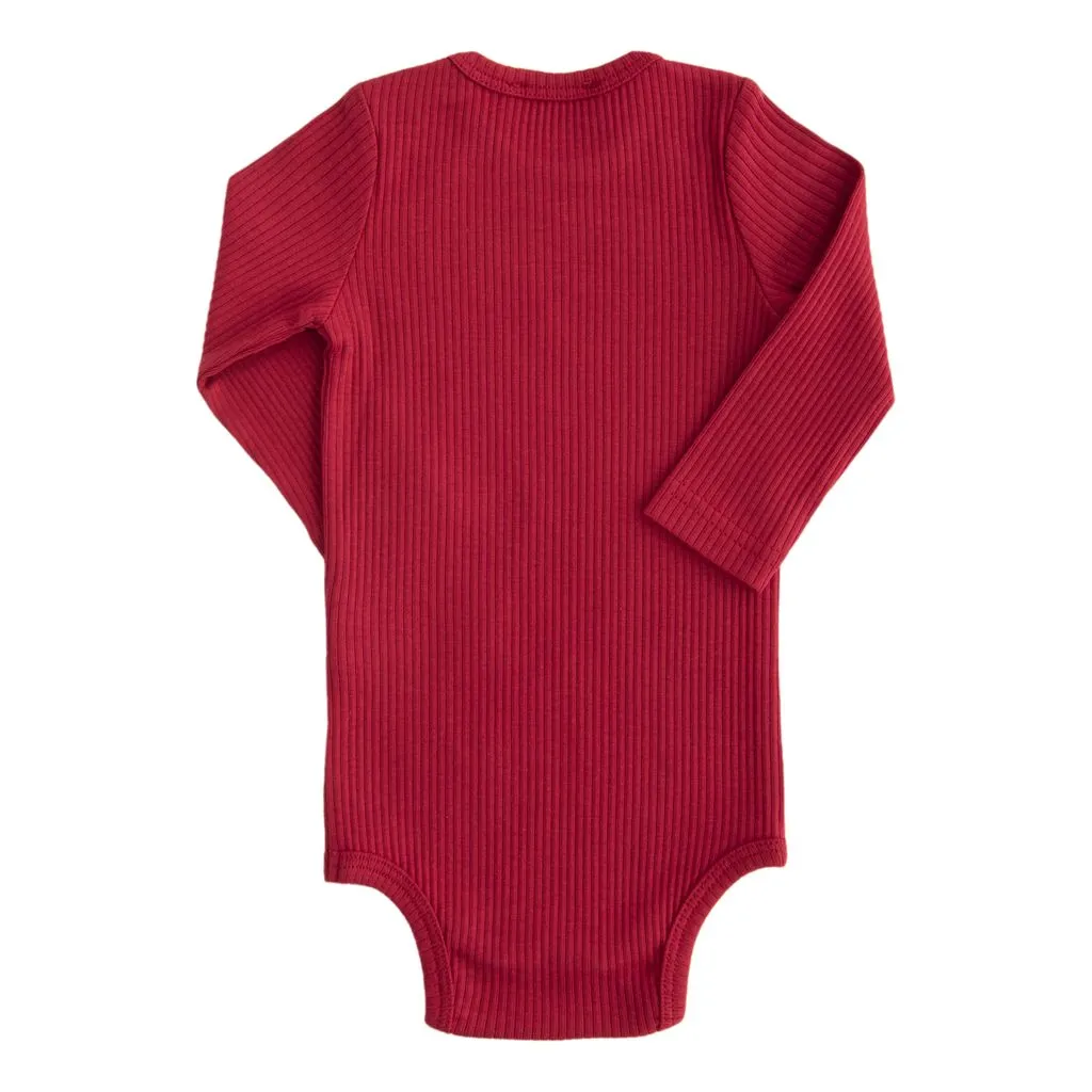 Red LS Modal Bodysuit