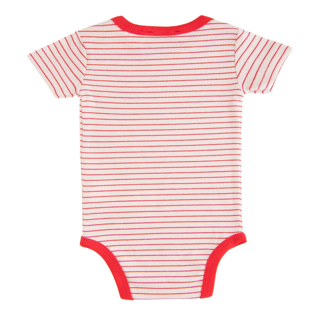 Red Striped Modal Bodysuit