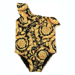 Ruffle-Trimmed One-Shoulder Swimsuit