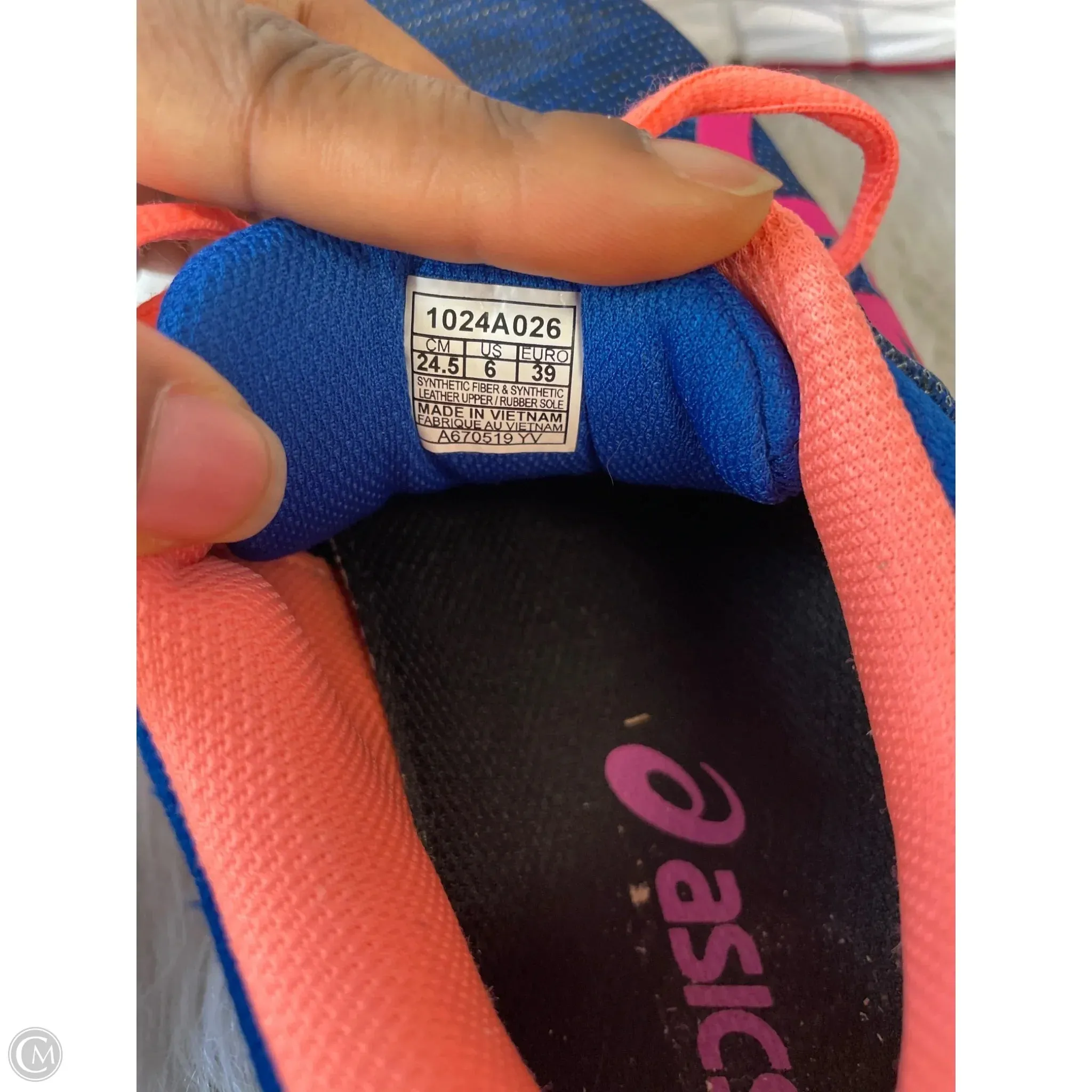 Shoes Athletic By Asics In Blue & Pink, Size: 8