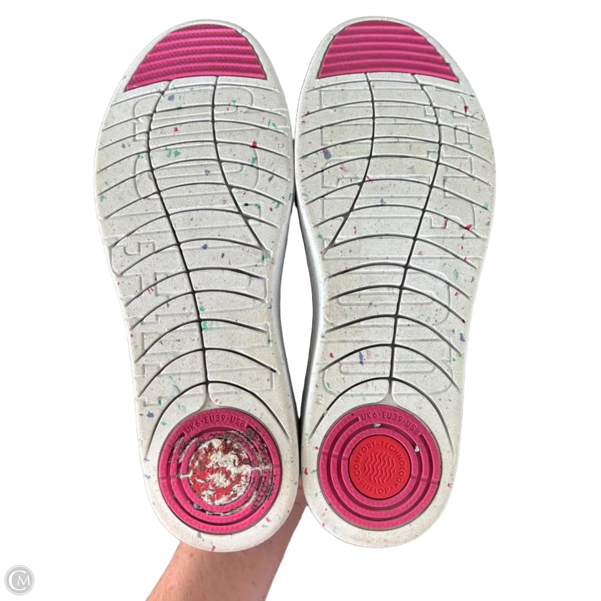 Shoes Athletic By Fitflop In Black & Pink, Size: 8