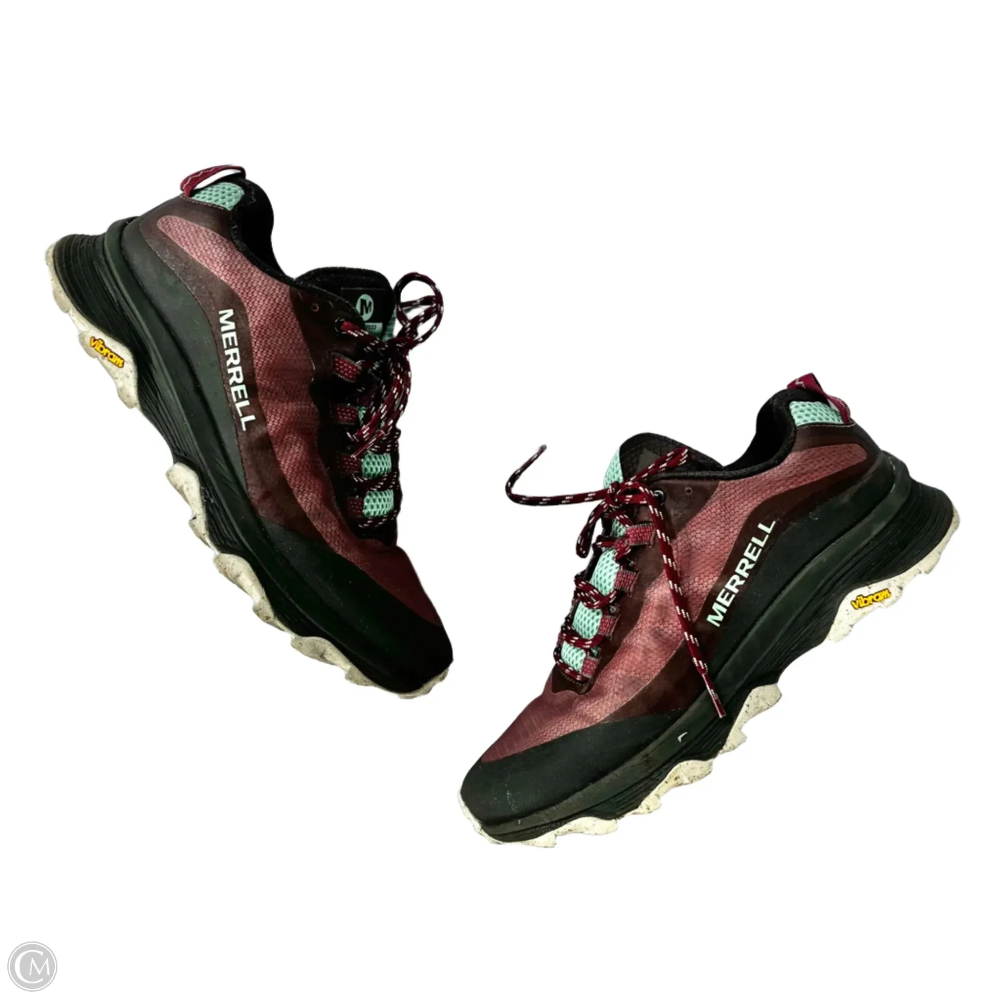 Shoes Athletic By Merrell In Grey & Red, Size: 9