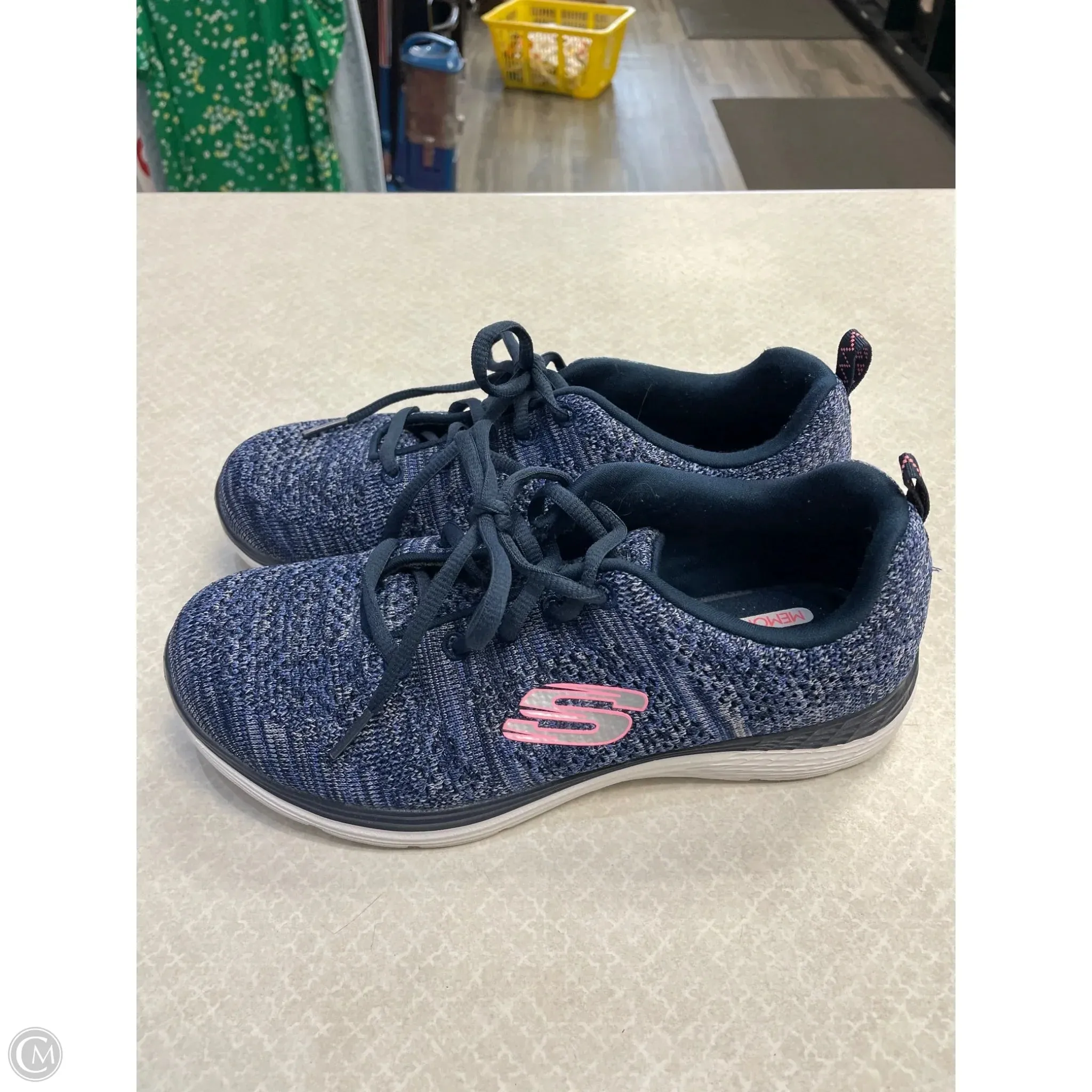 Shoes Athletic By Skechers In Blue, Size: 8