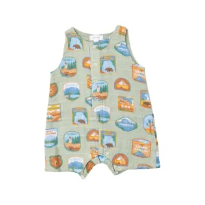 Shortie Romper - National Park Patches | Angel Dear