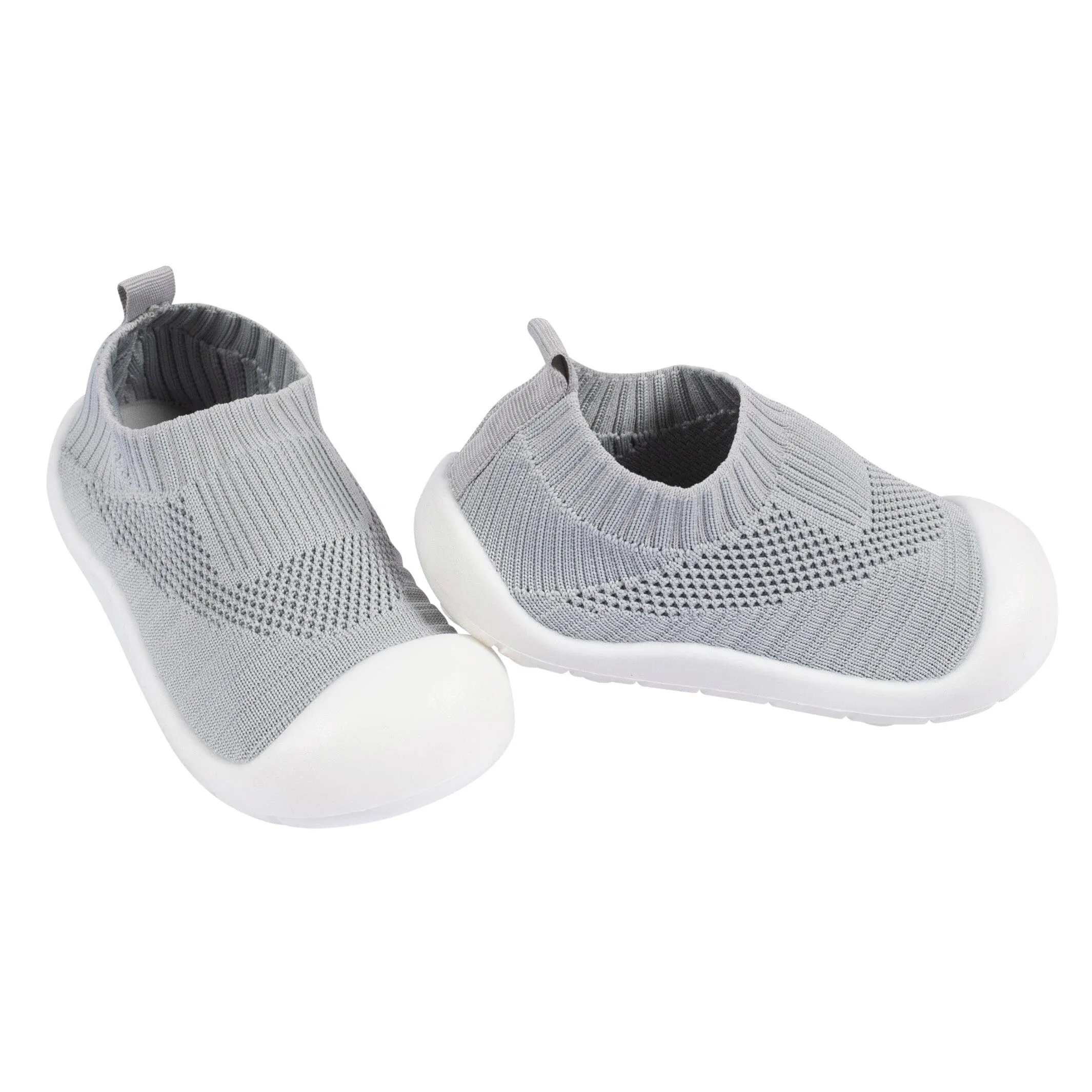 Toddler Neutral Grey Stretchy Knit Slip-On Sneaker, US 12 Gerber Childrenswea
