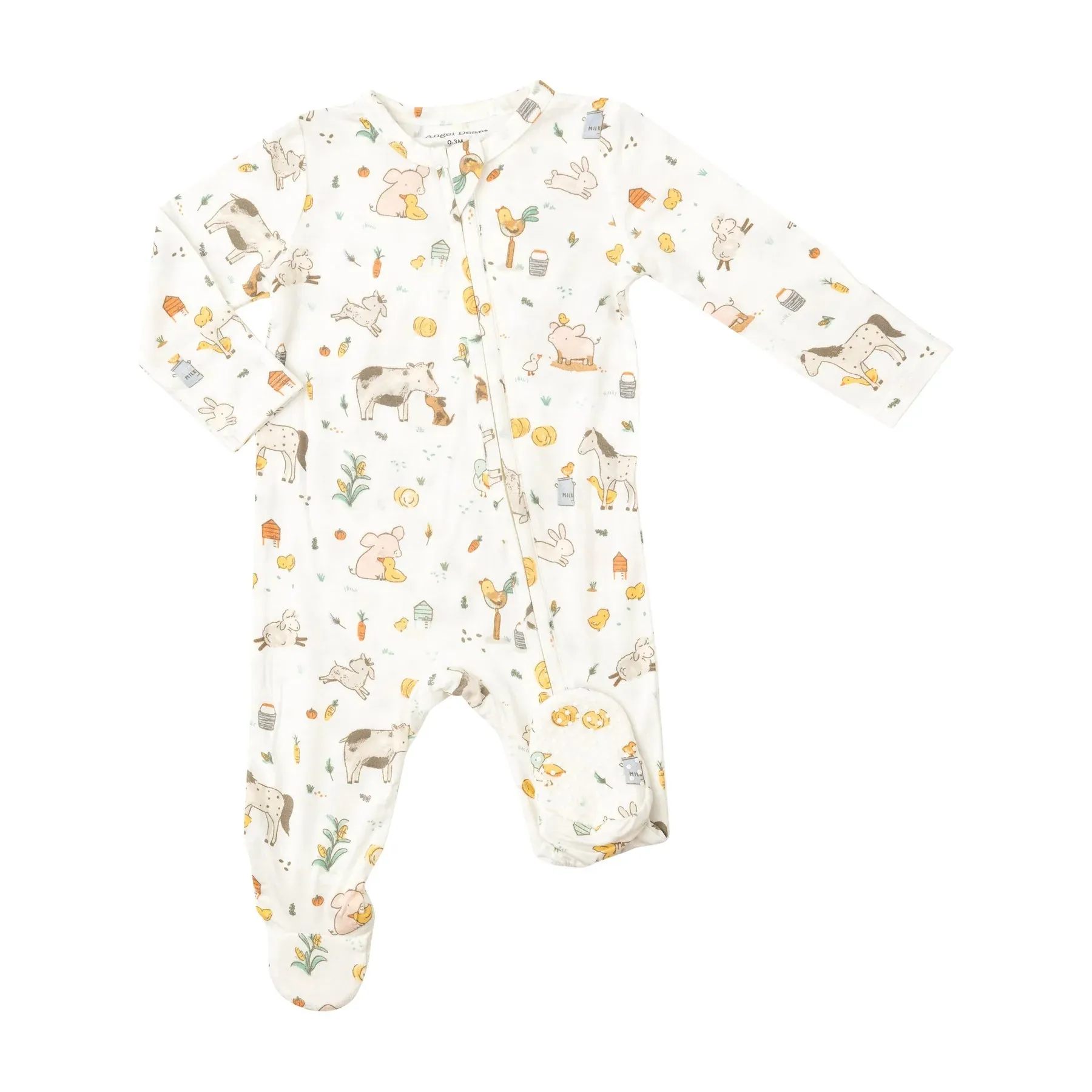 Two Way Zipper Footie - Farm Babies | Angel Dear