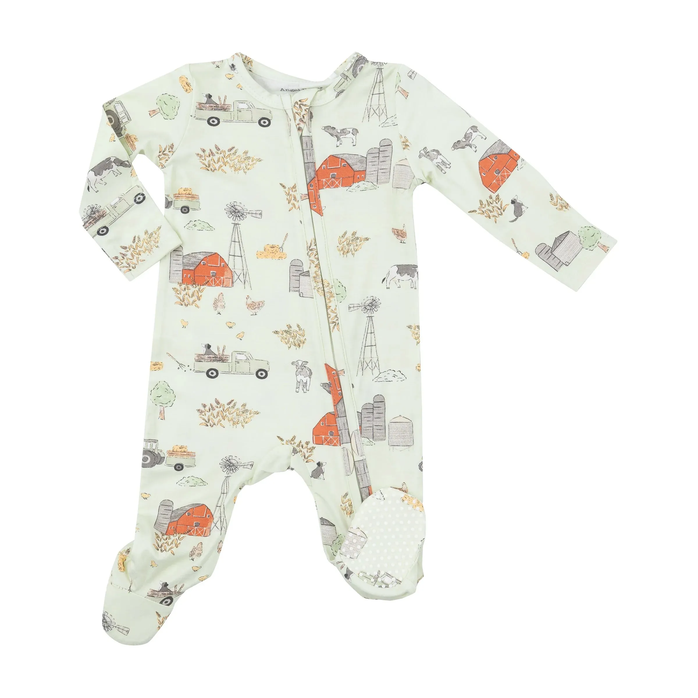 Two Way Zipper Footie - Hay Farmer | Angel Dear