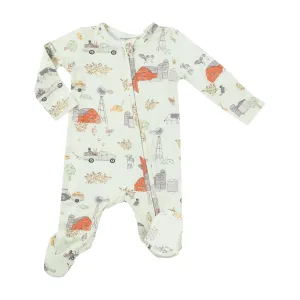 Two Way Zipper Footie - Hay Farmer | Angel Dear