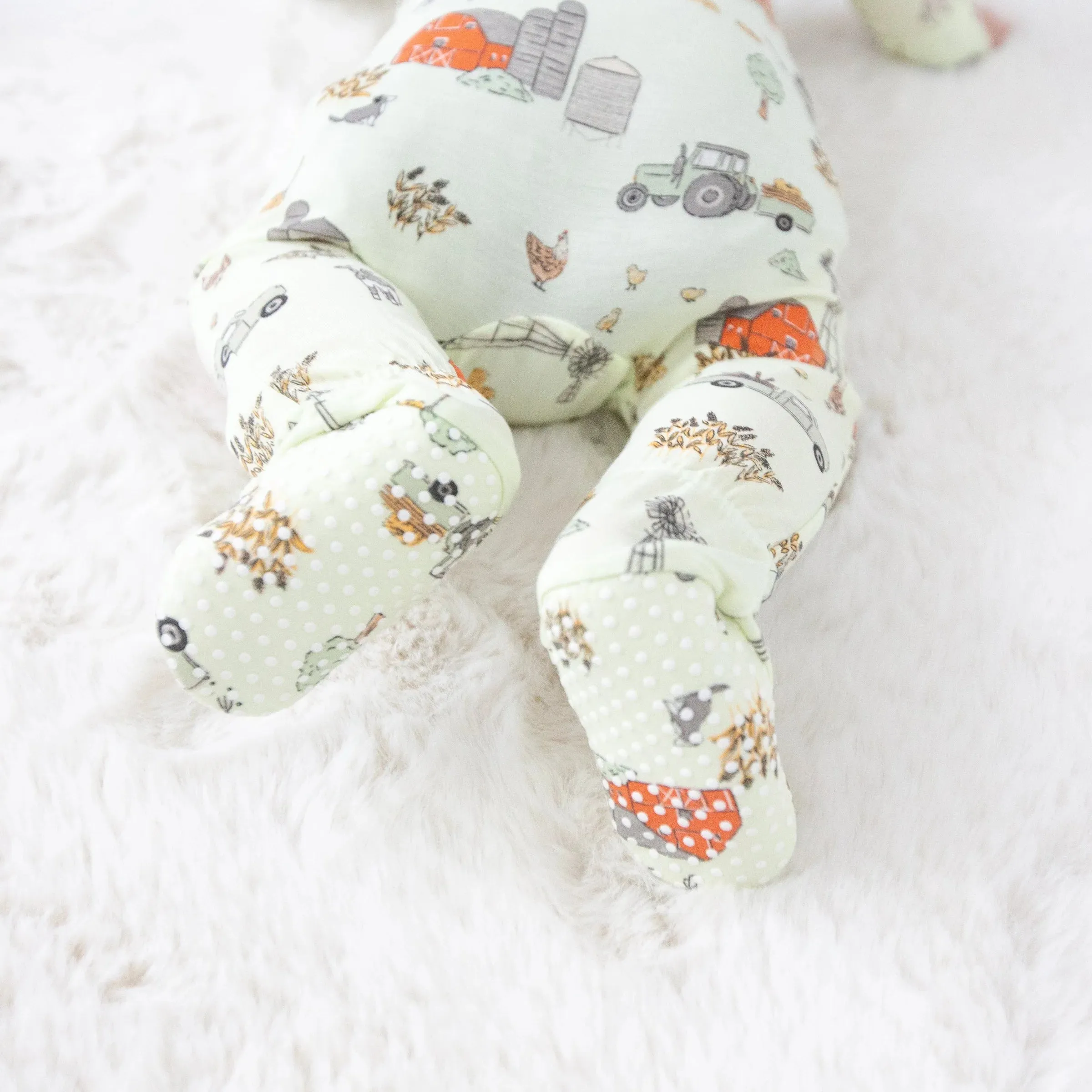 Two Way Zipper Footie - Hay Farmer | Angel Dear