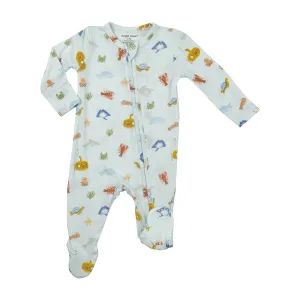 Two Way Zipper Footie - Inky Ocean | Angel Dear