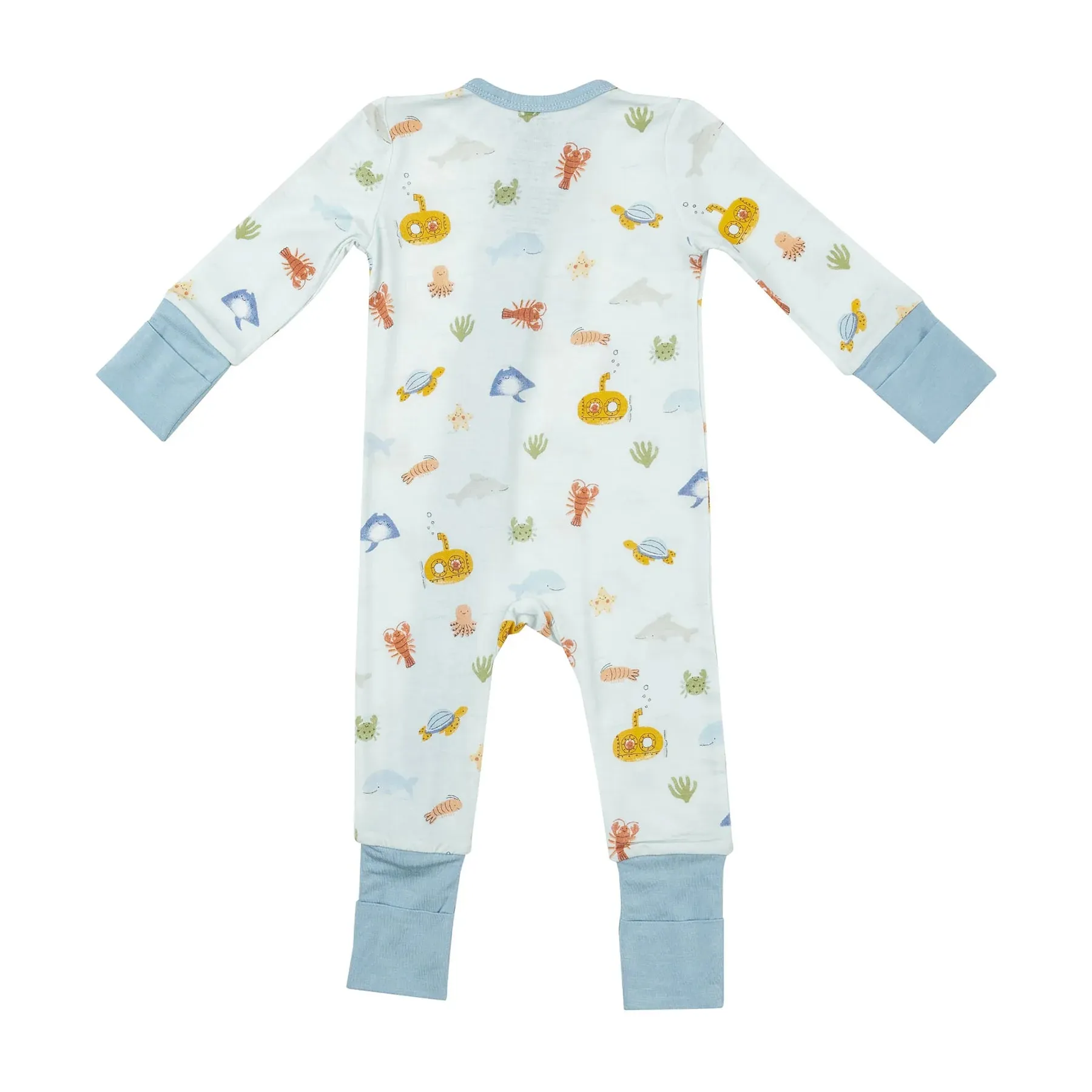 Two Way Zipper Romper - Inky Ocean | Angel Dear