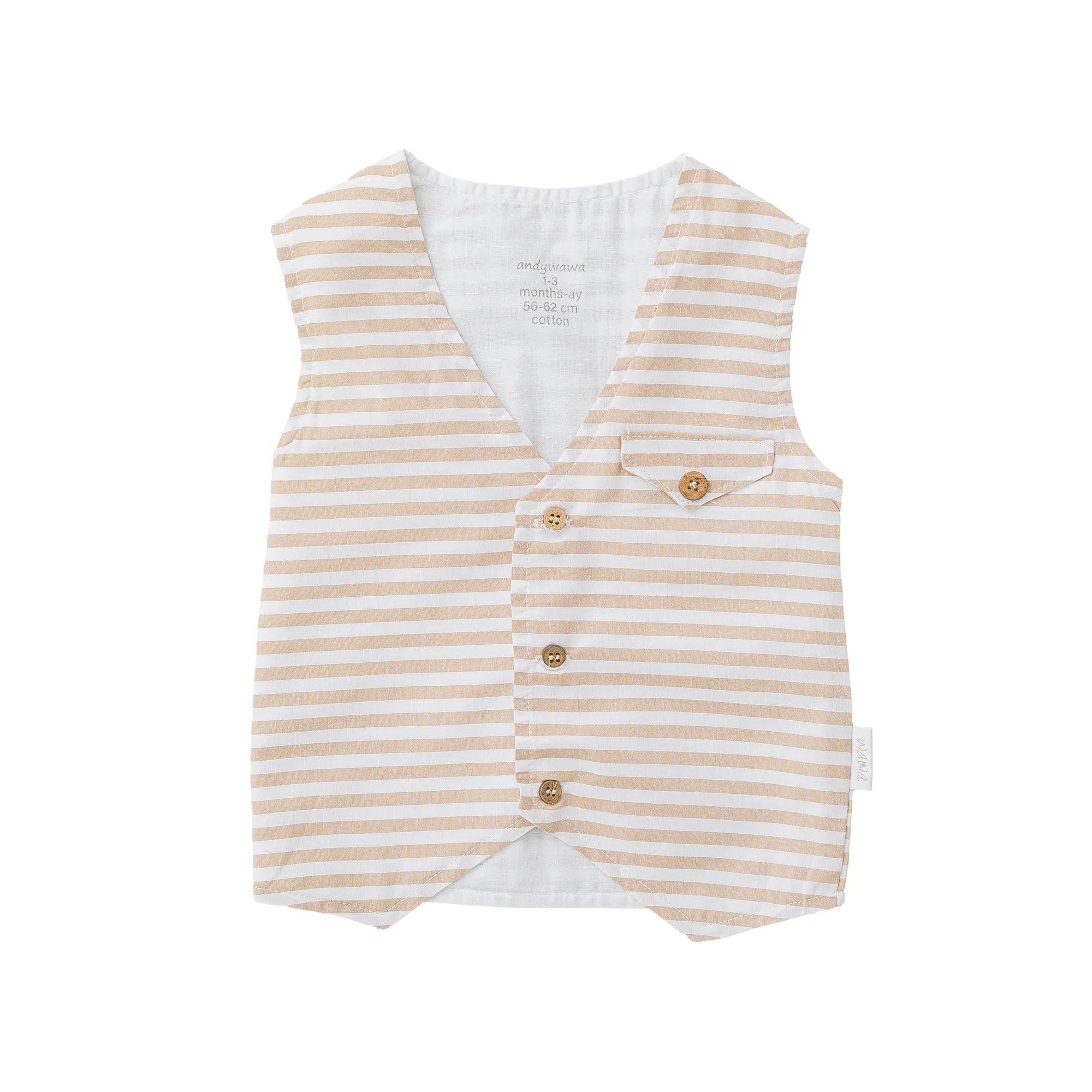 White 3pc Cool Dude Striped Outfit