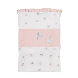 White & Pink Baby Blanket