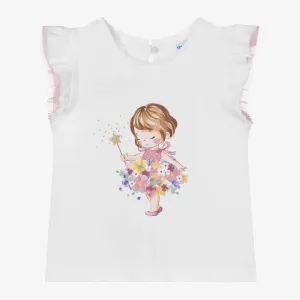 White Baby Tulle Ruffle T-Shirt