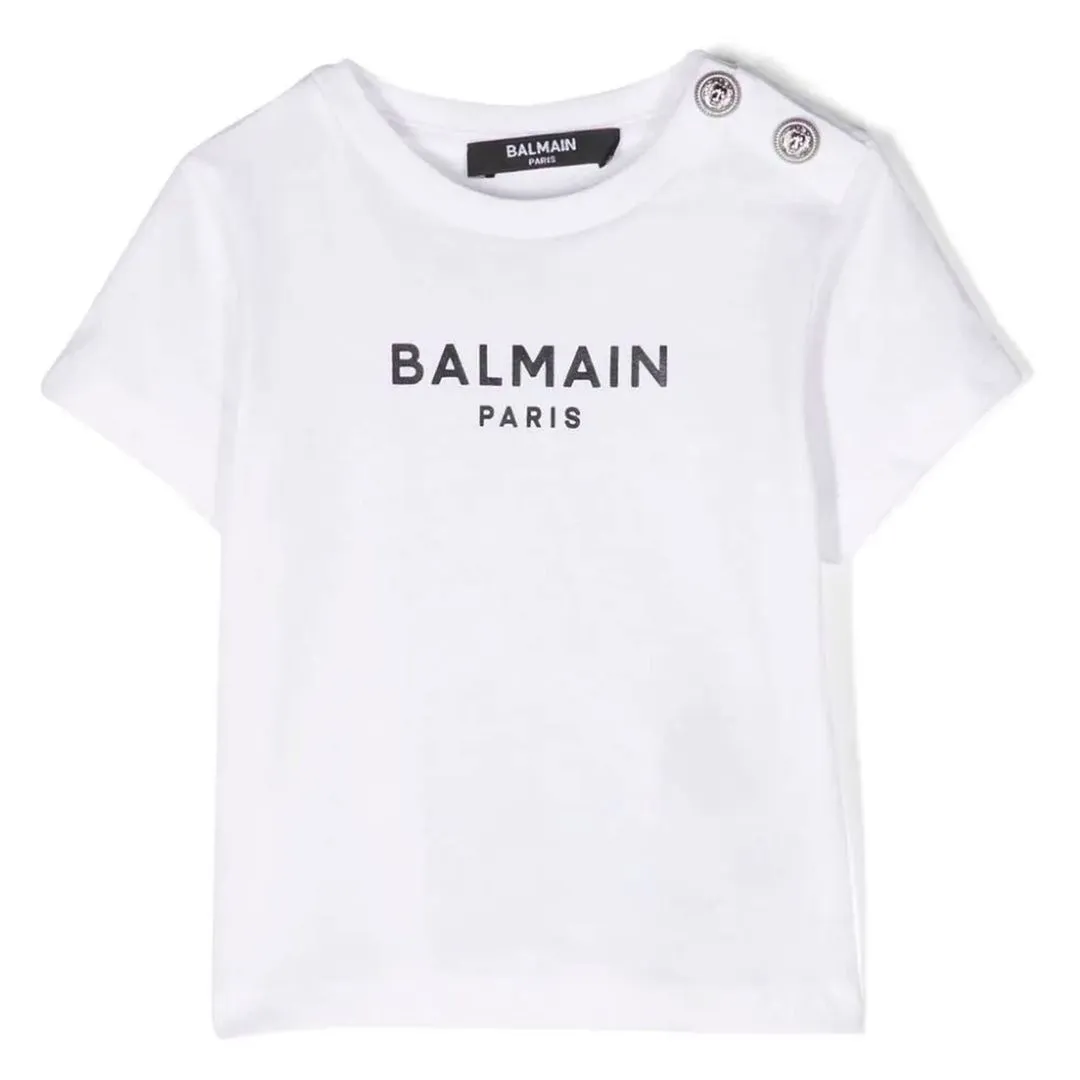 White Balmain Paris Cotton T-Shirt