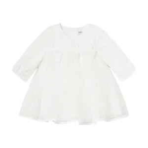 White Bow Formal Tulle Dress