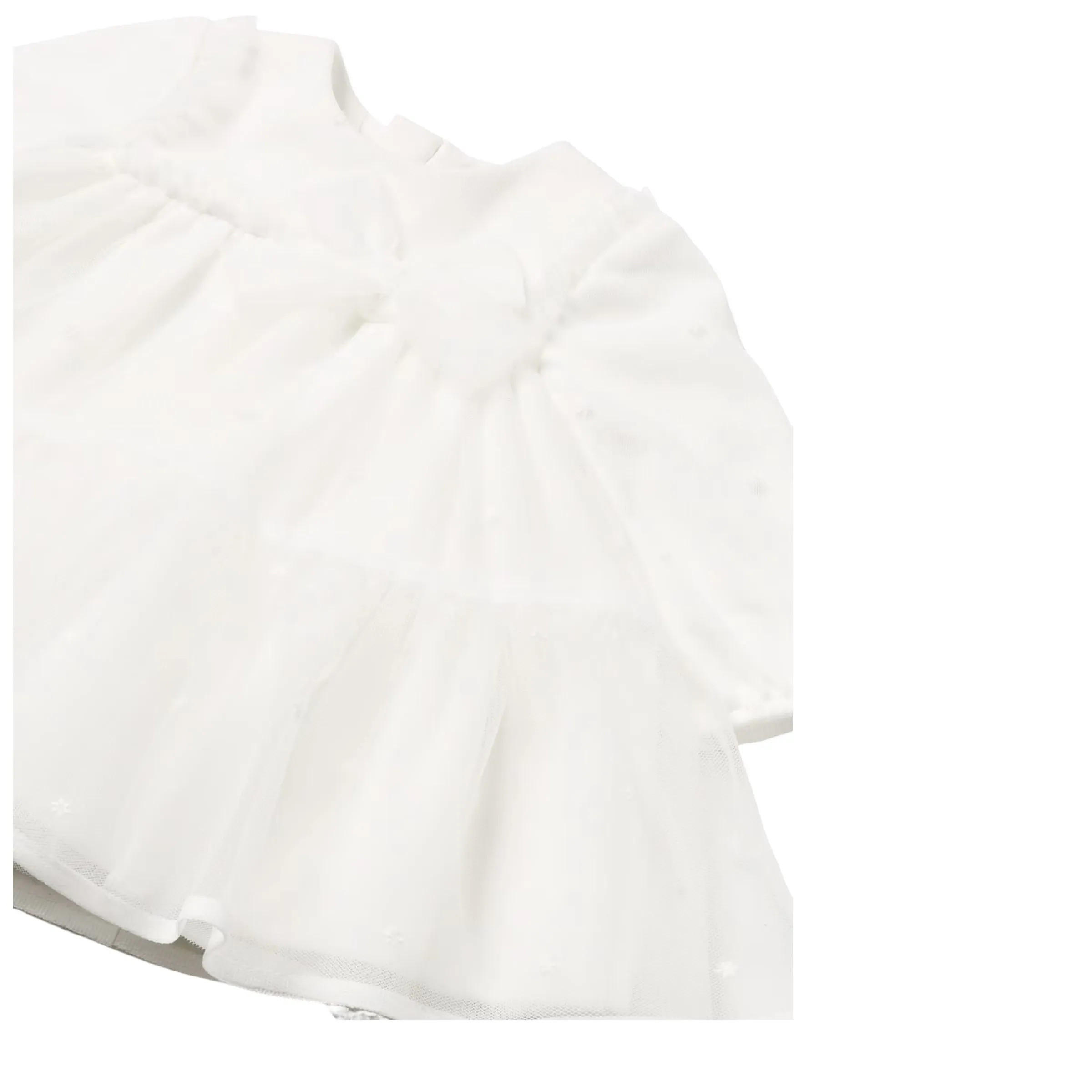 White Bow Formal Tulle Dress