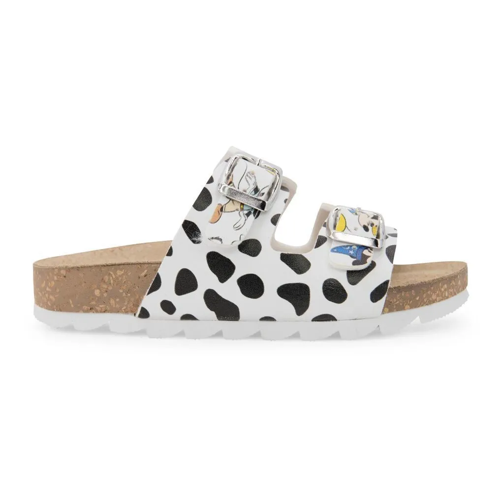 White Disney Dalmatian Print Sandals