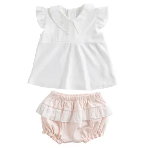 White Duck Ruffle Summer Outfit