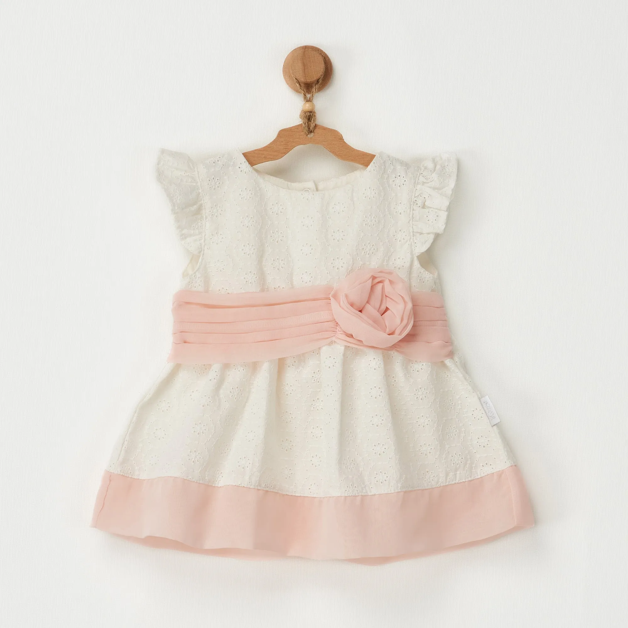 White Floral Street Tulle Dress