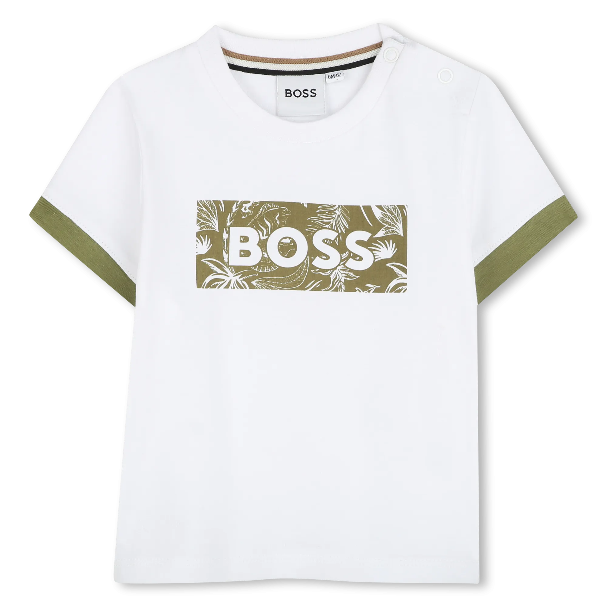 White Leaf Accent Logo T-Shirt