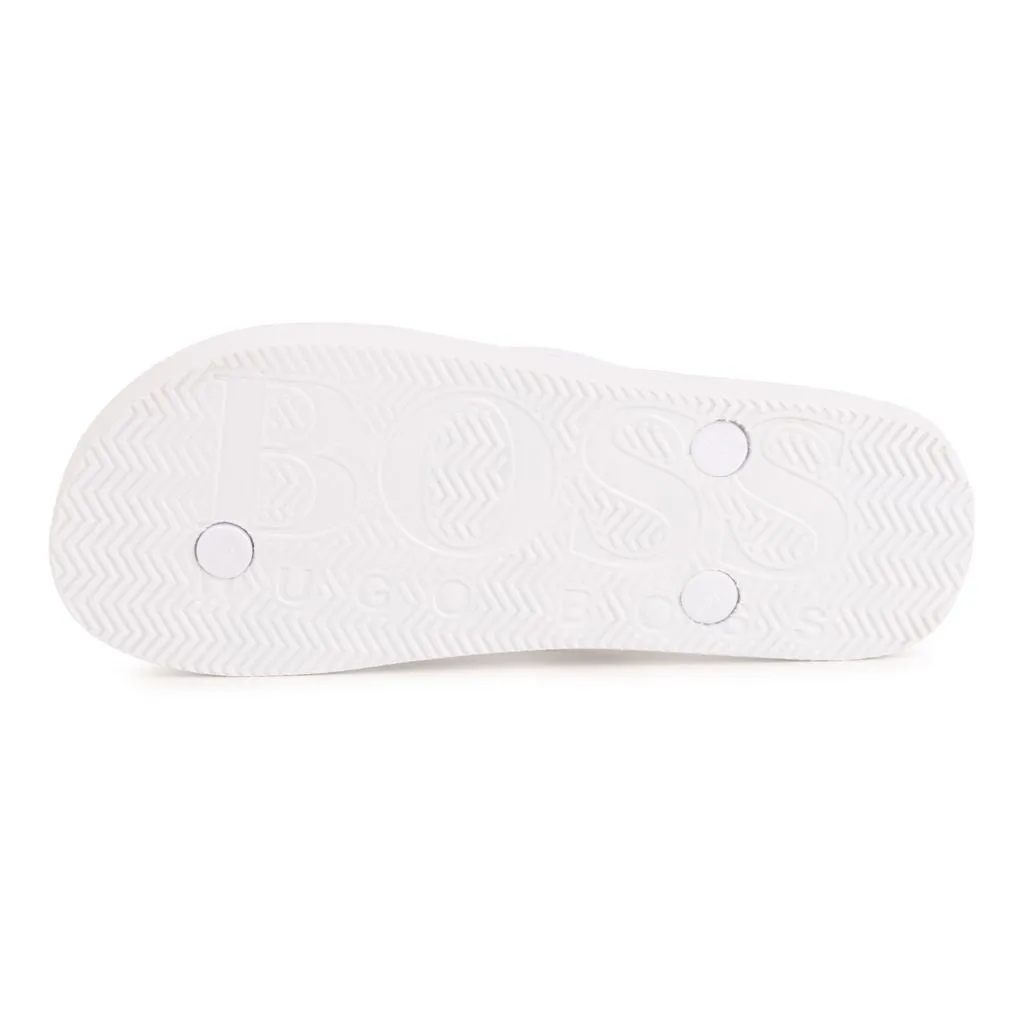 White Logo Flip Flops