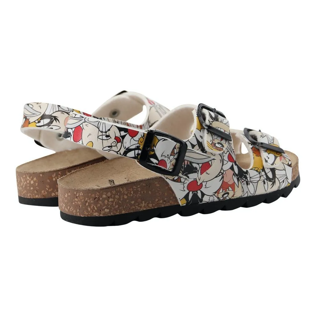 White Looney Tunes Sandals