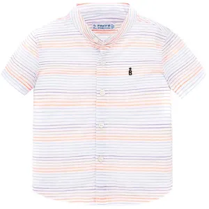 White Neon Striped Shirt