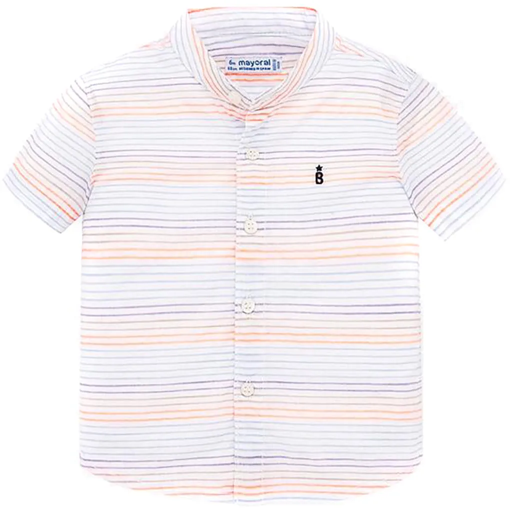White Neon Striped Shirt