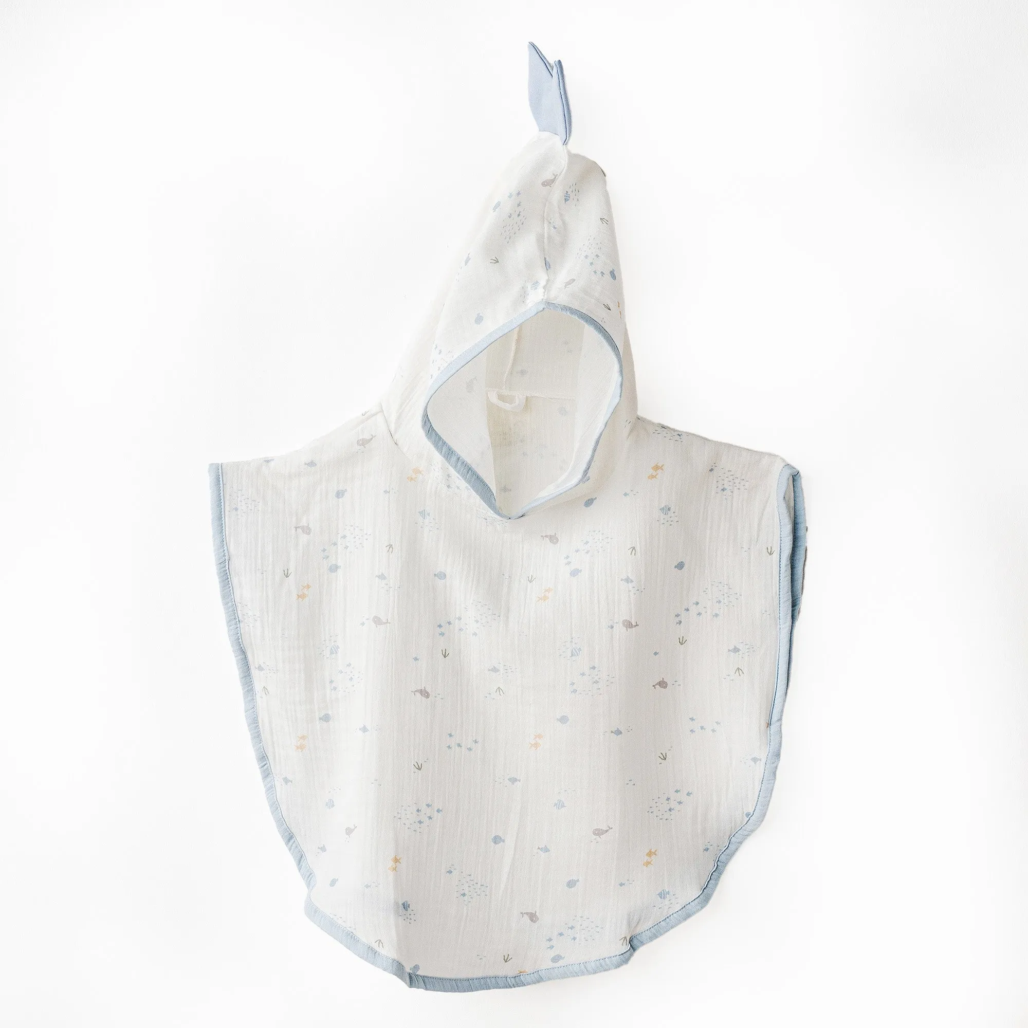 White Ocean Muslin Pancho