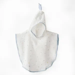 White Ocean Muslin Pancho