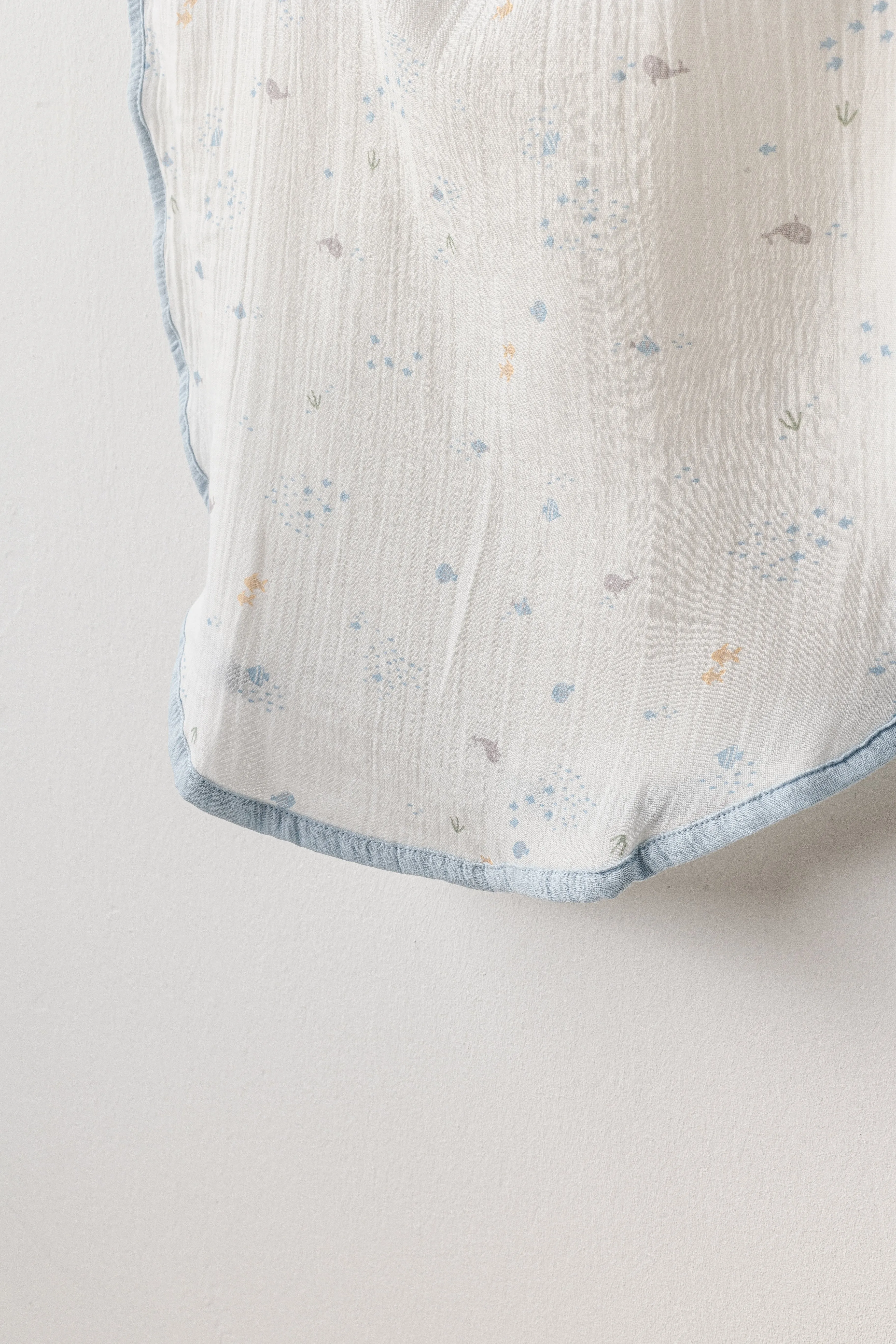 White Ocean Muslin Pancho