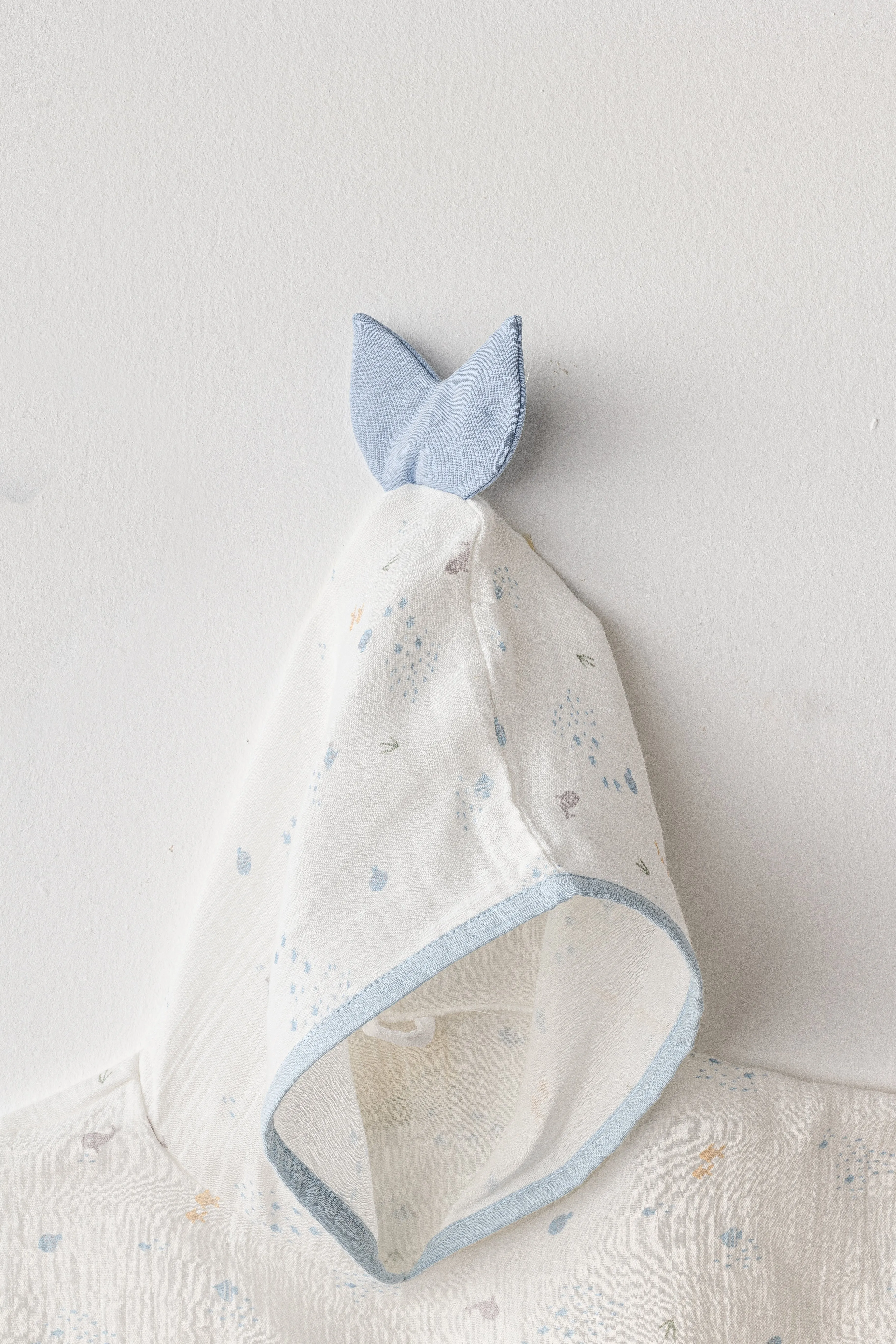 White Ocean Muslin Pancho