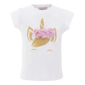White Pink Tulle Unicorn T-Shirt