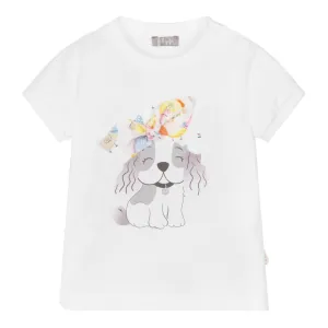 White Puppy Graphic T-Shirt