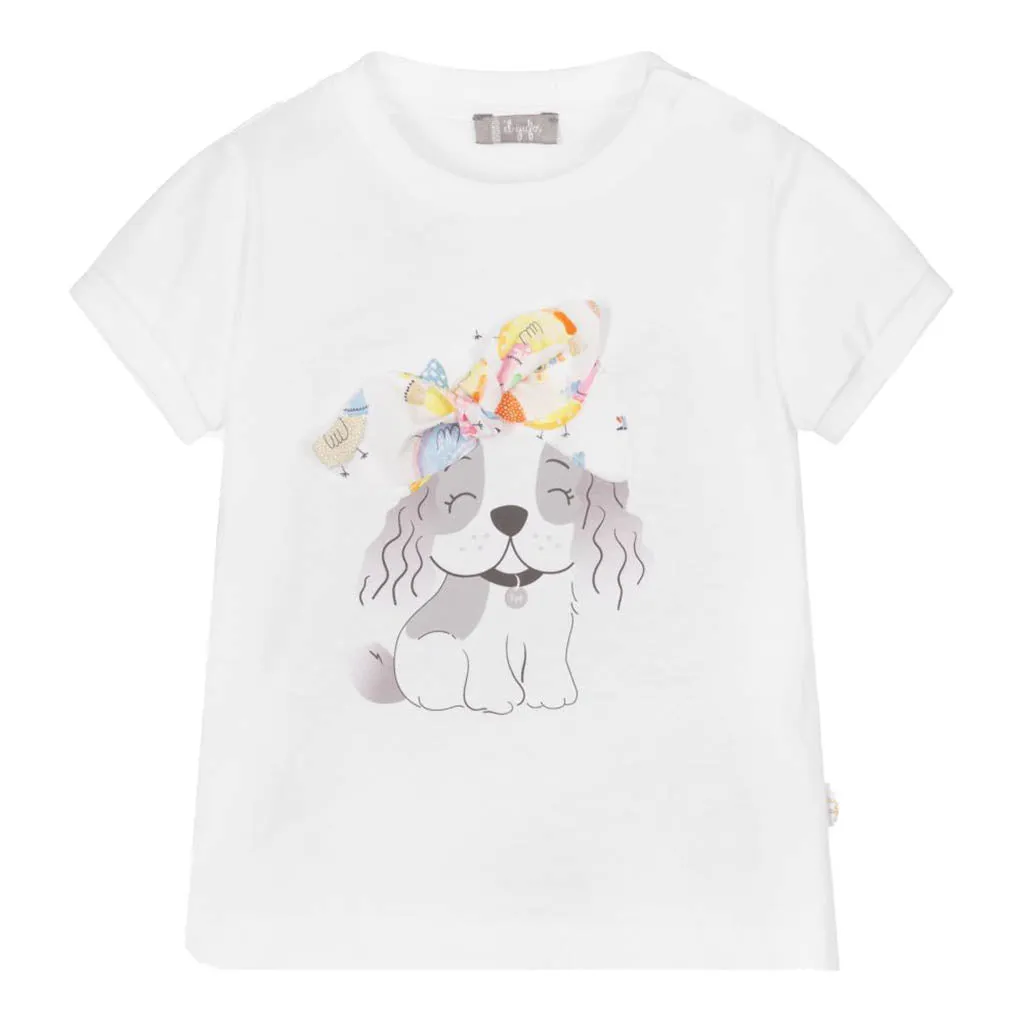 White Puppy Graphic T-Shirt