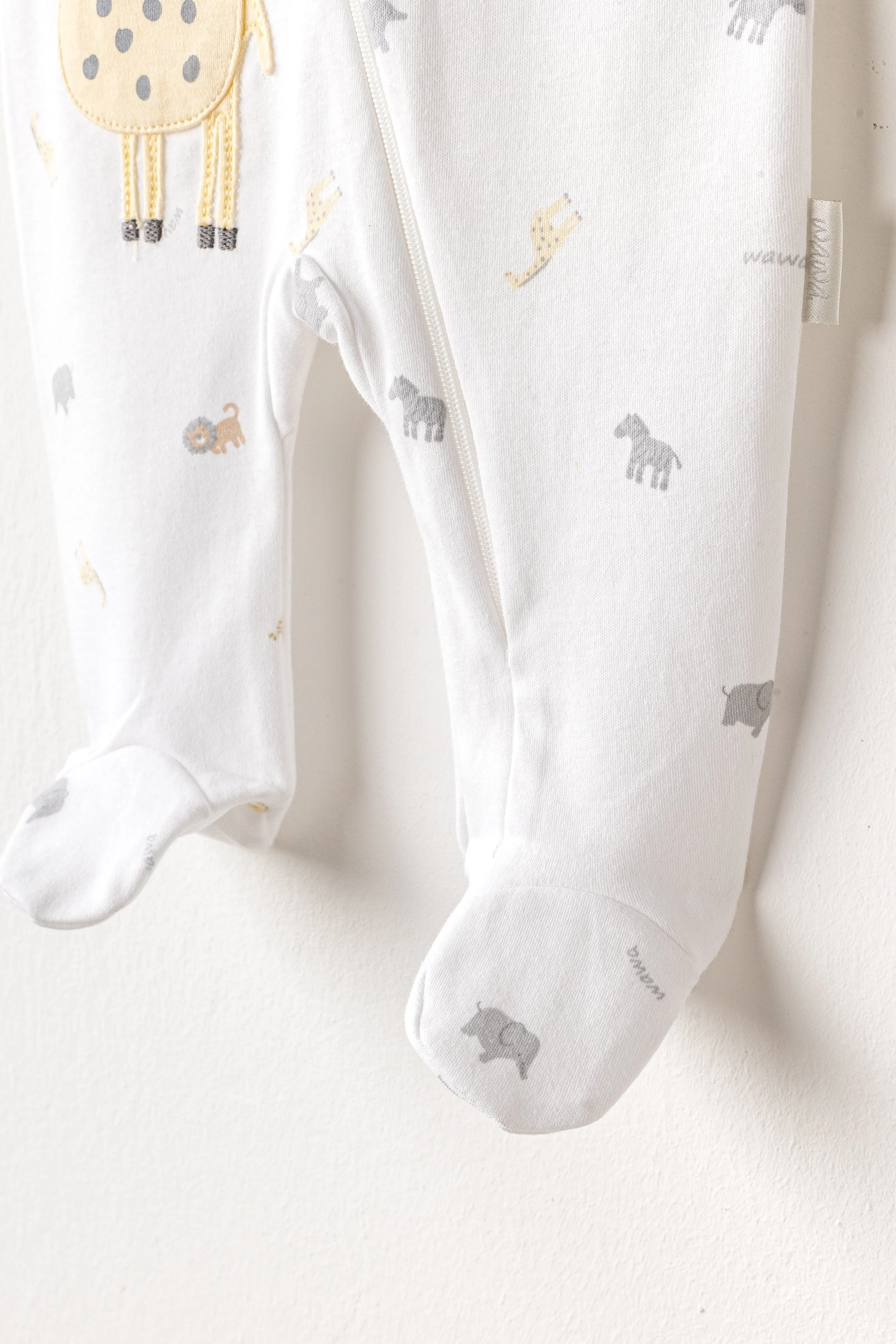 White Romper Little King Giraffe Set