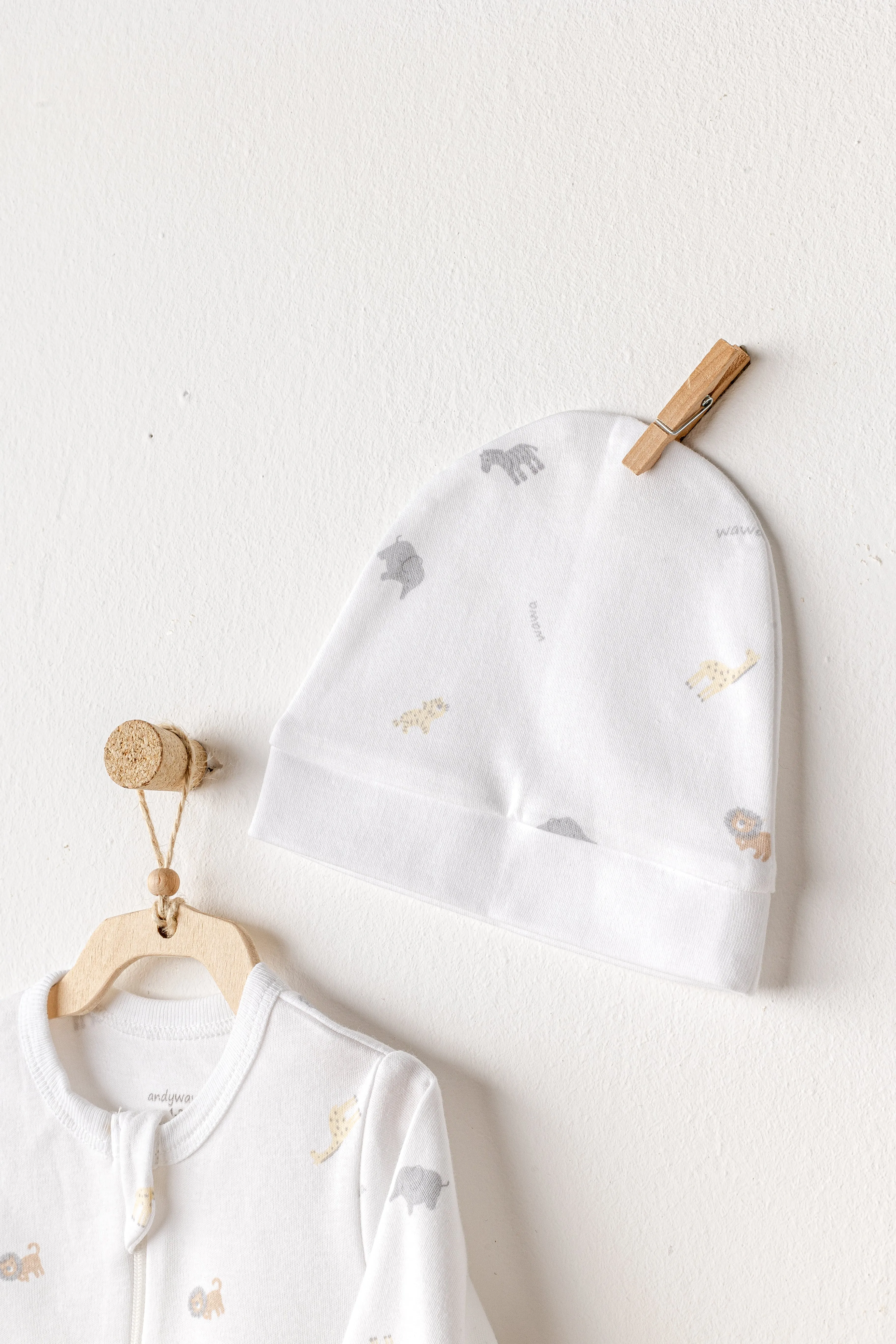 White Romper Little King Giraffe Set