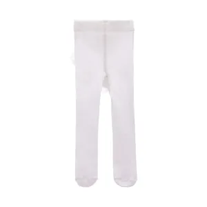 White Ruffle Pom Tail Tights