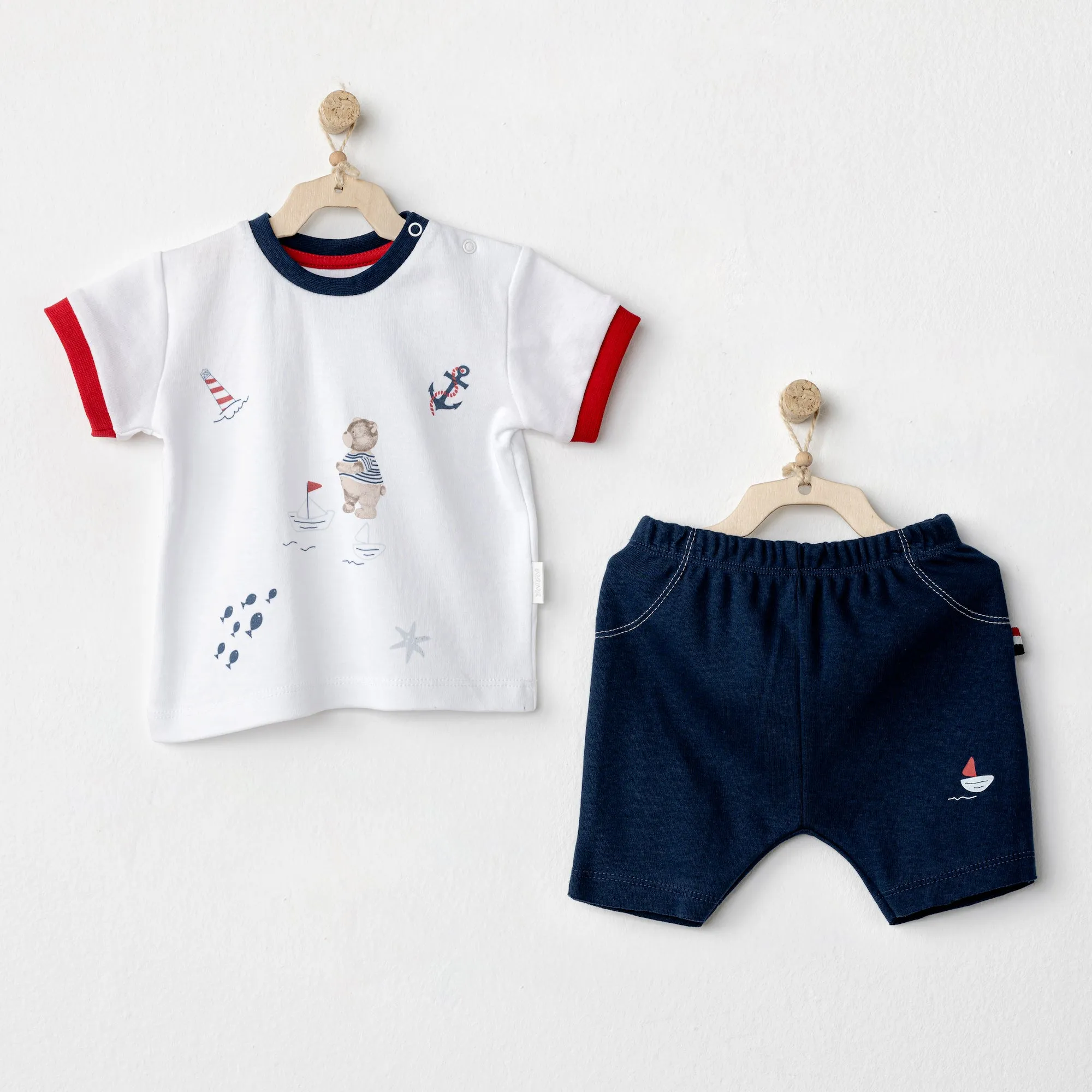 White Sailor Bear Summer Outfit