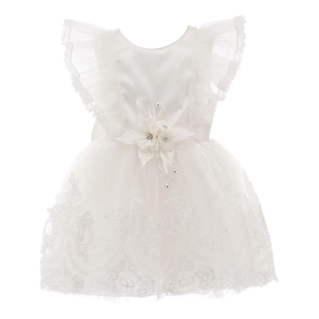 White Shire Bow Dress