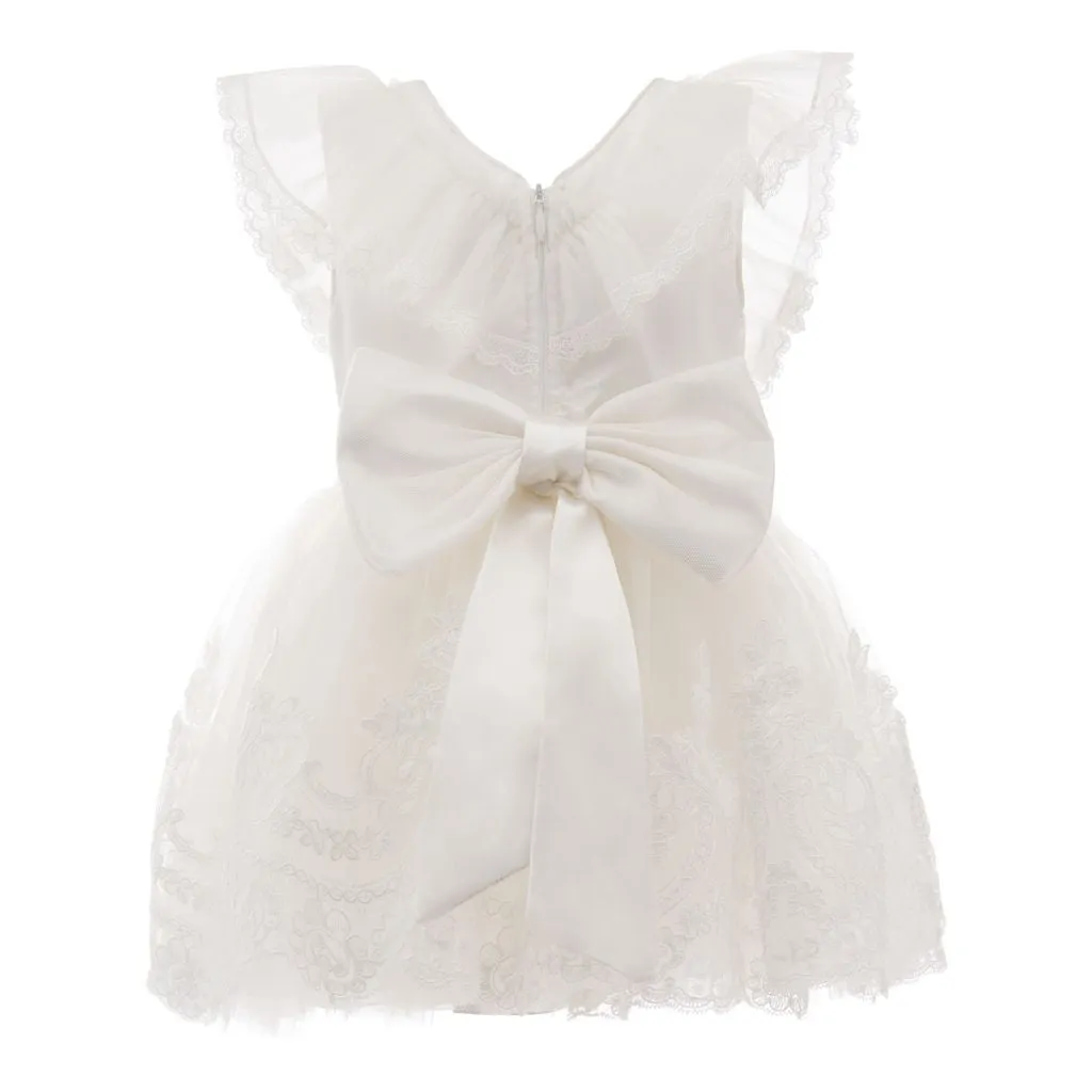 White Shire Bow Dress