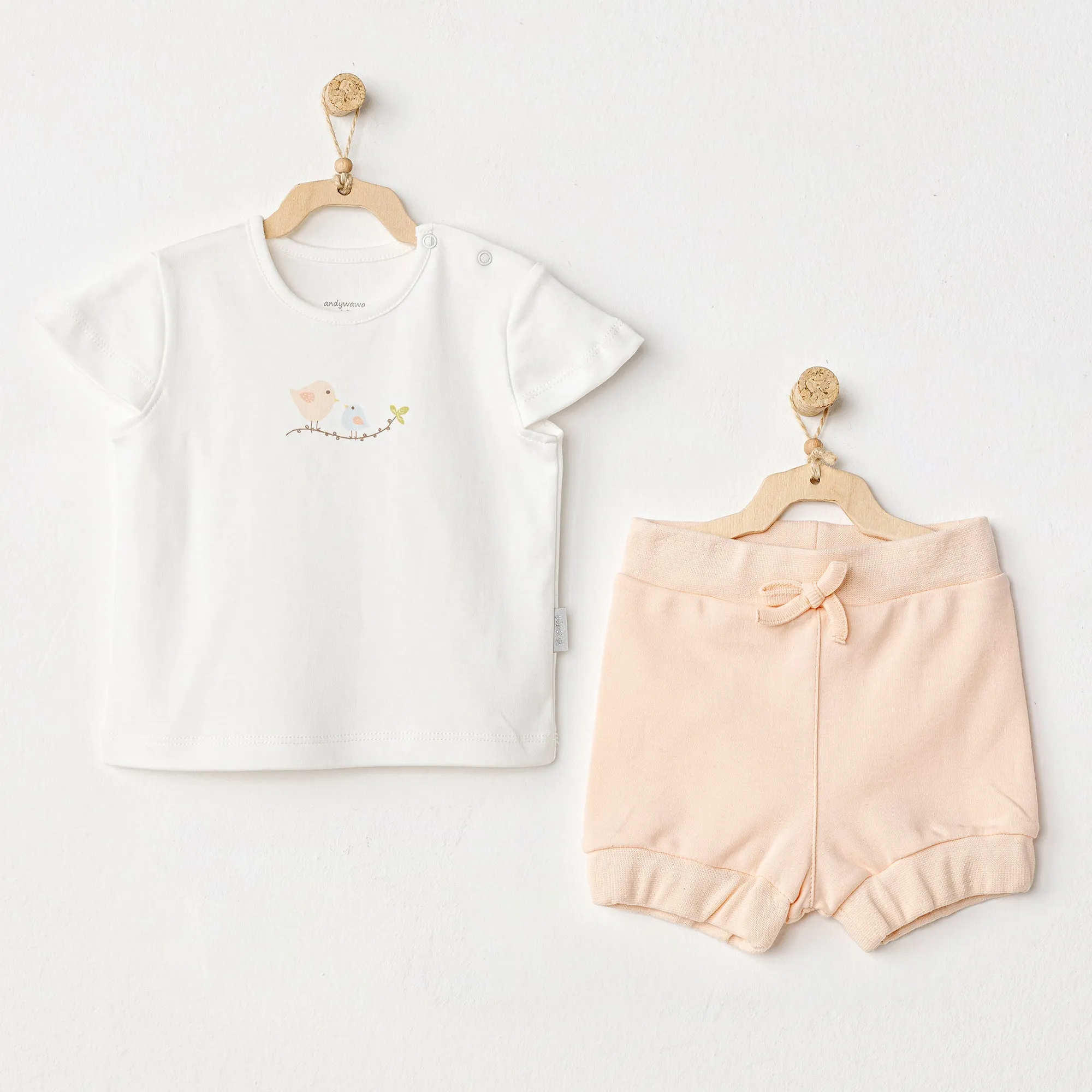 White Spring Birds Summer Outfit
