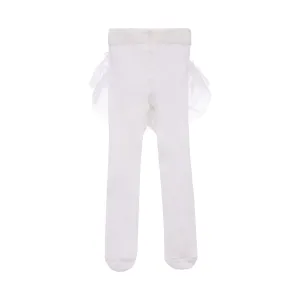 White Tulle Ruffle Tights
