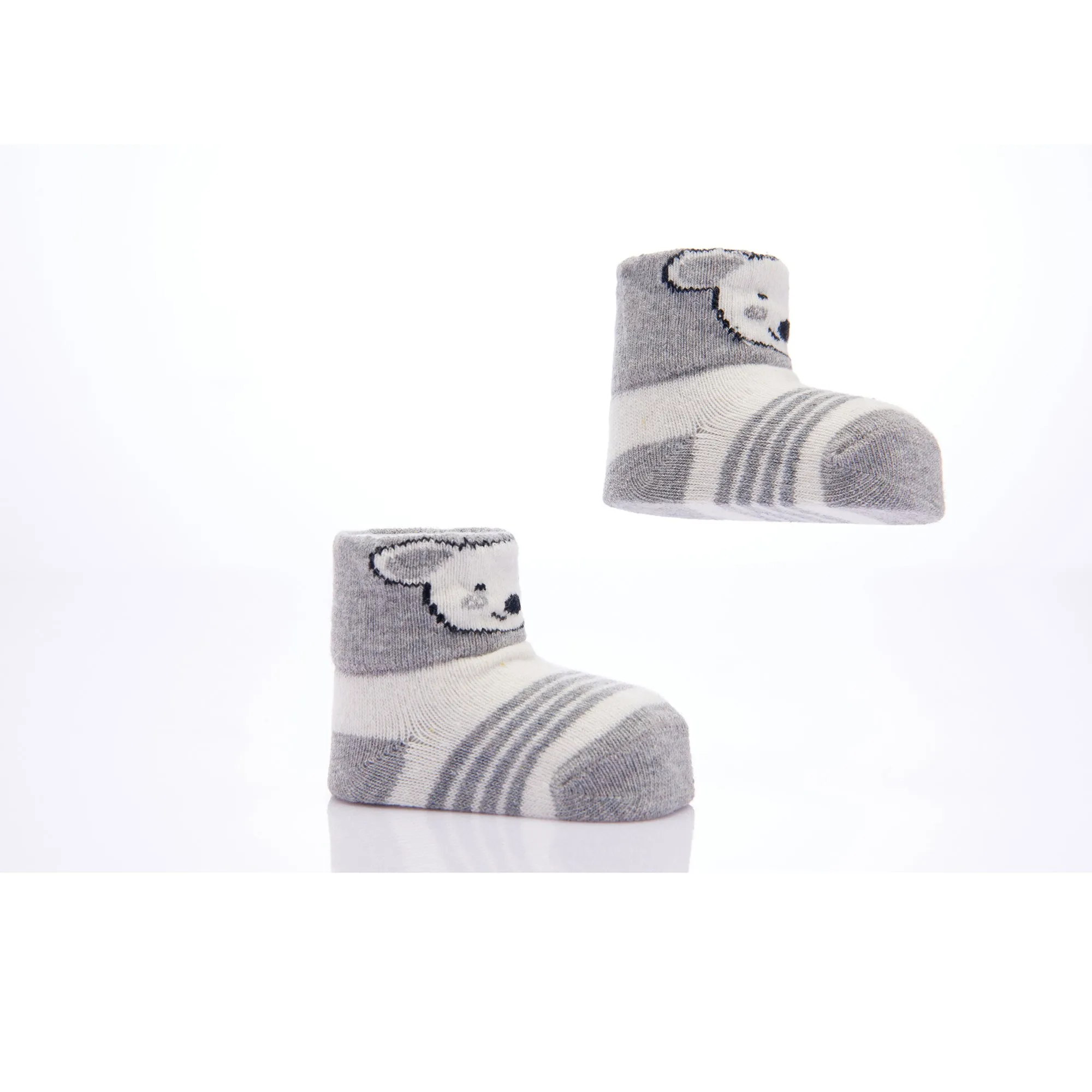 Yellow 3pc Koala Print Cotton Socks Set