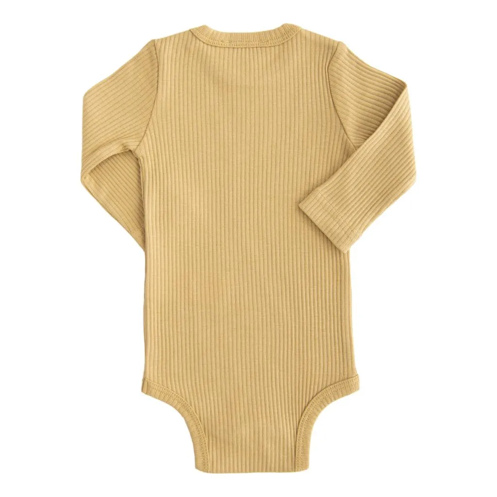 Yellow Biscotti Long Sleeved Modal Bodysuit