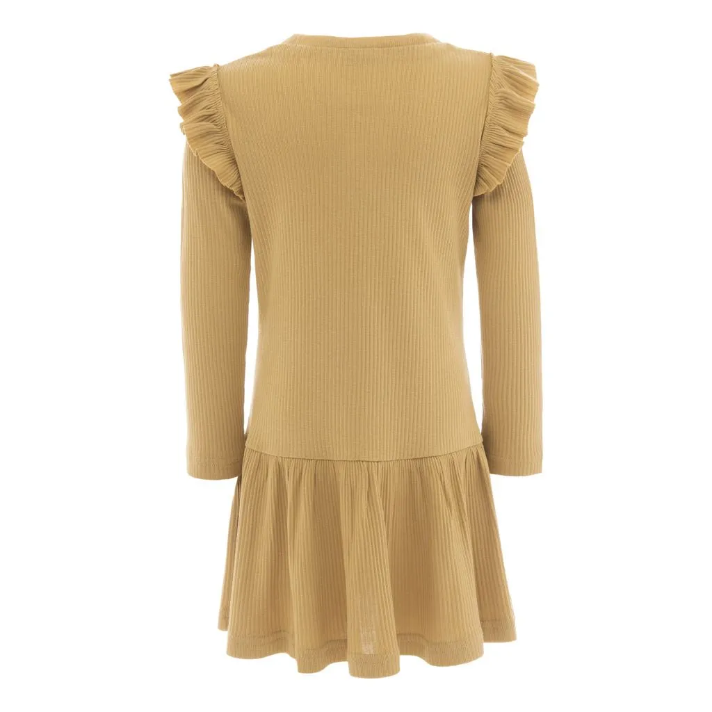 Yellow Biscotti Modal Ruffle Dress