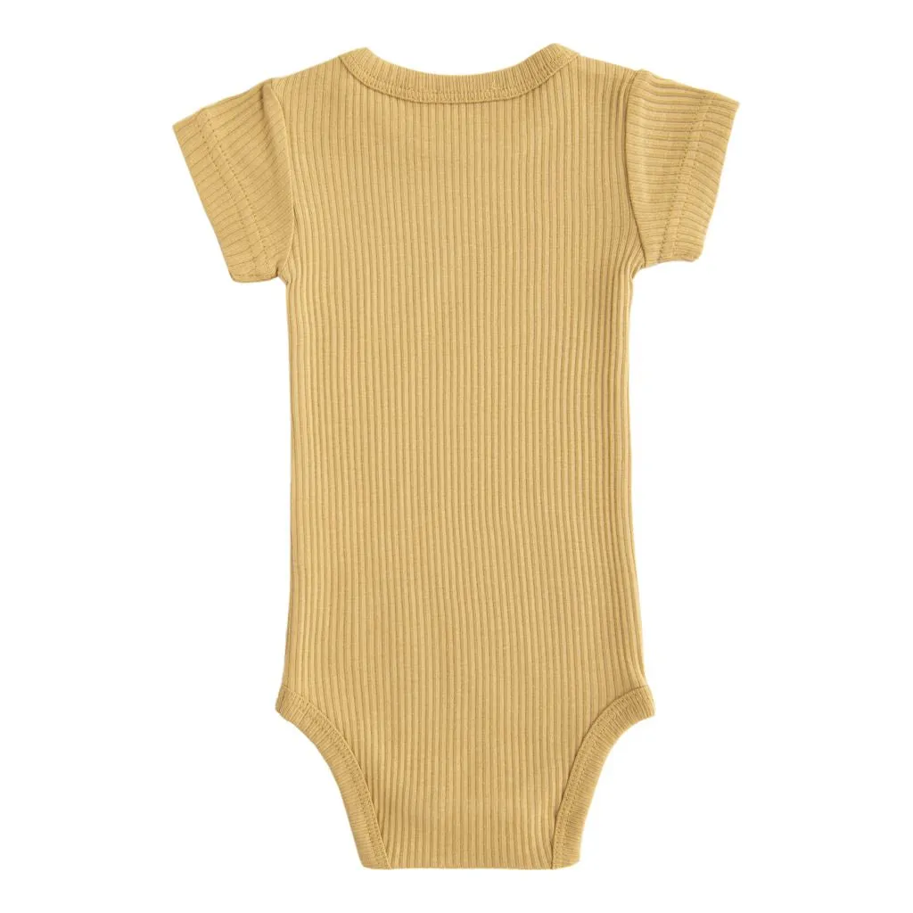 Yellow Short-Sleeved Modal Bodysuit