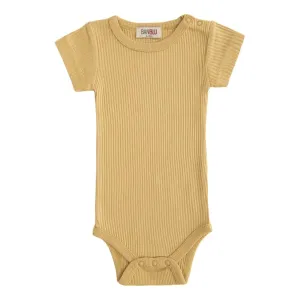 Yellow Short-Sleeved Modal Bodysuit