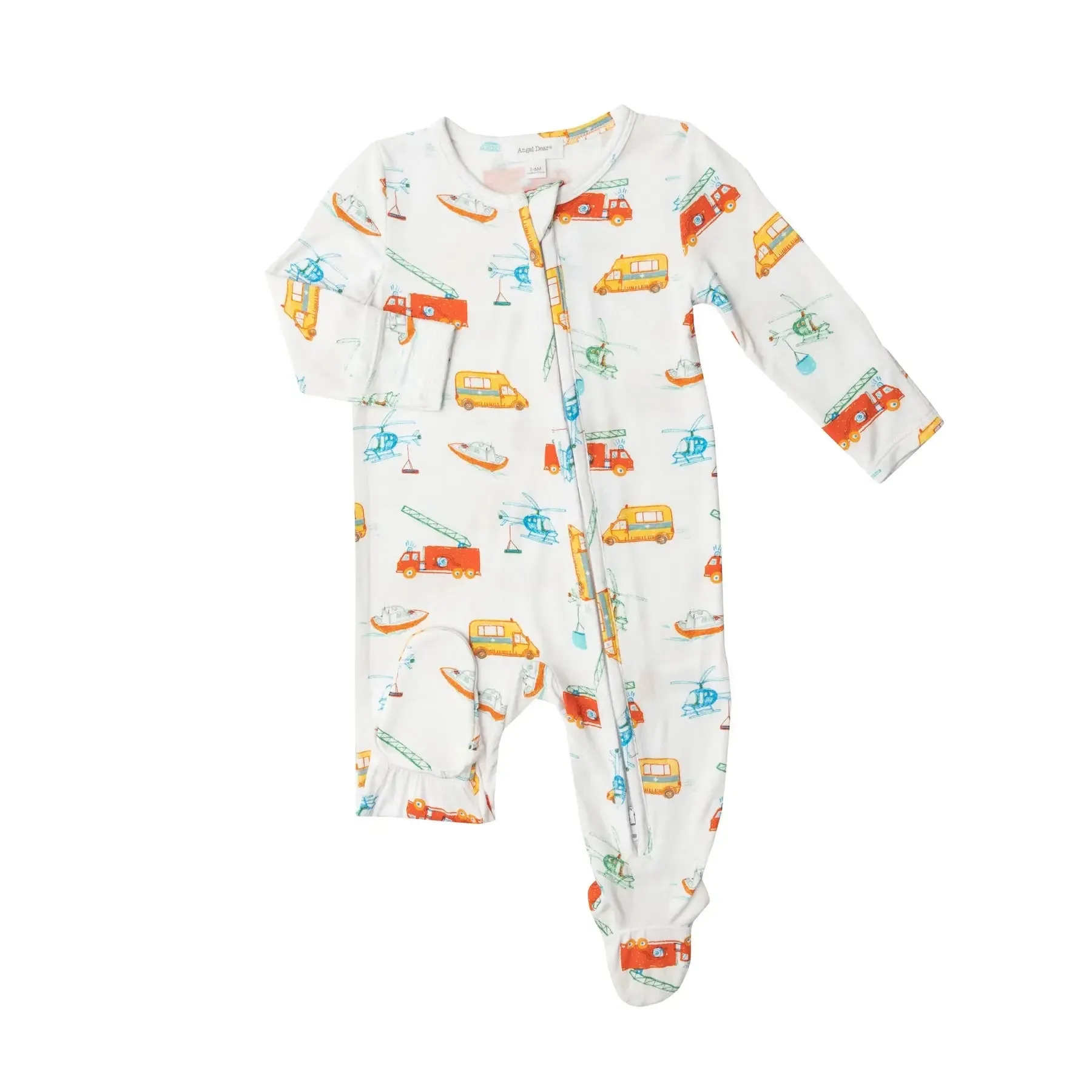 Zipper Footie - Rescue Vehicles | Angel Dear